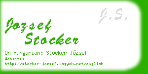 jozsef stocker business card