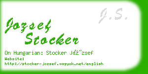 jozsef stocker business card